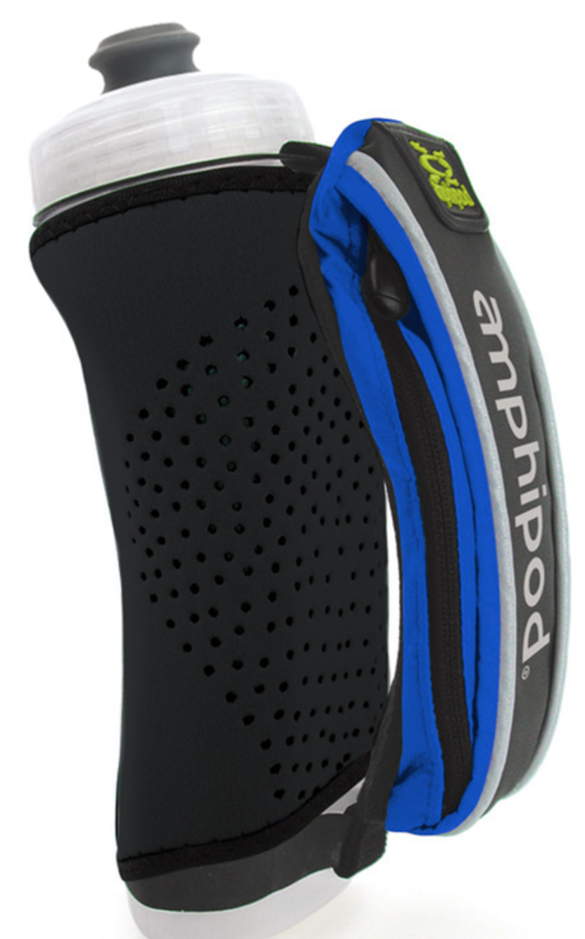 Amphipod Hydraform Handheld Thermal-Lite Water Bottle, BPA-Free, Insulated Sleeve, Storage Pocket For Running & Walking (20 Oz.), Black